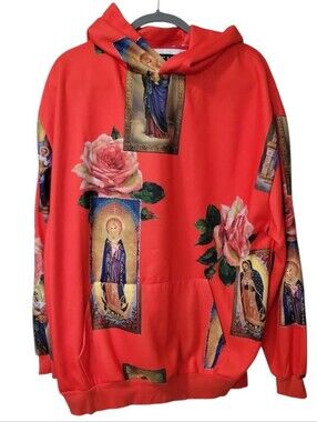 Civil Regime Unisex  Graphic Religious Print Pullover Hoodie Sweatshirt -XXL